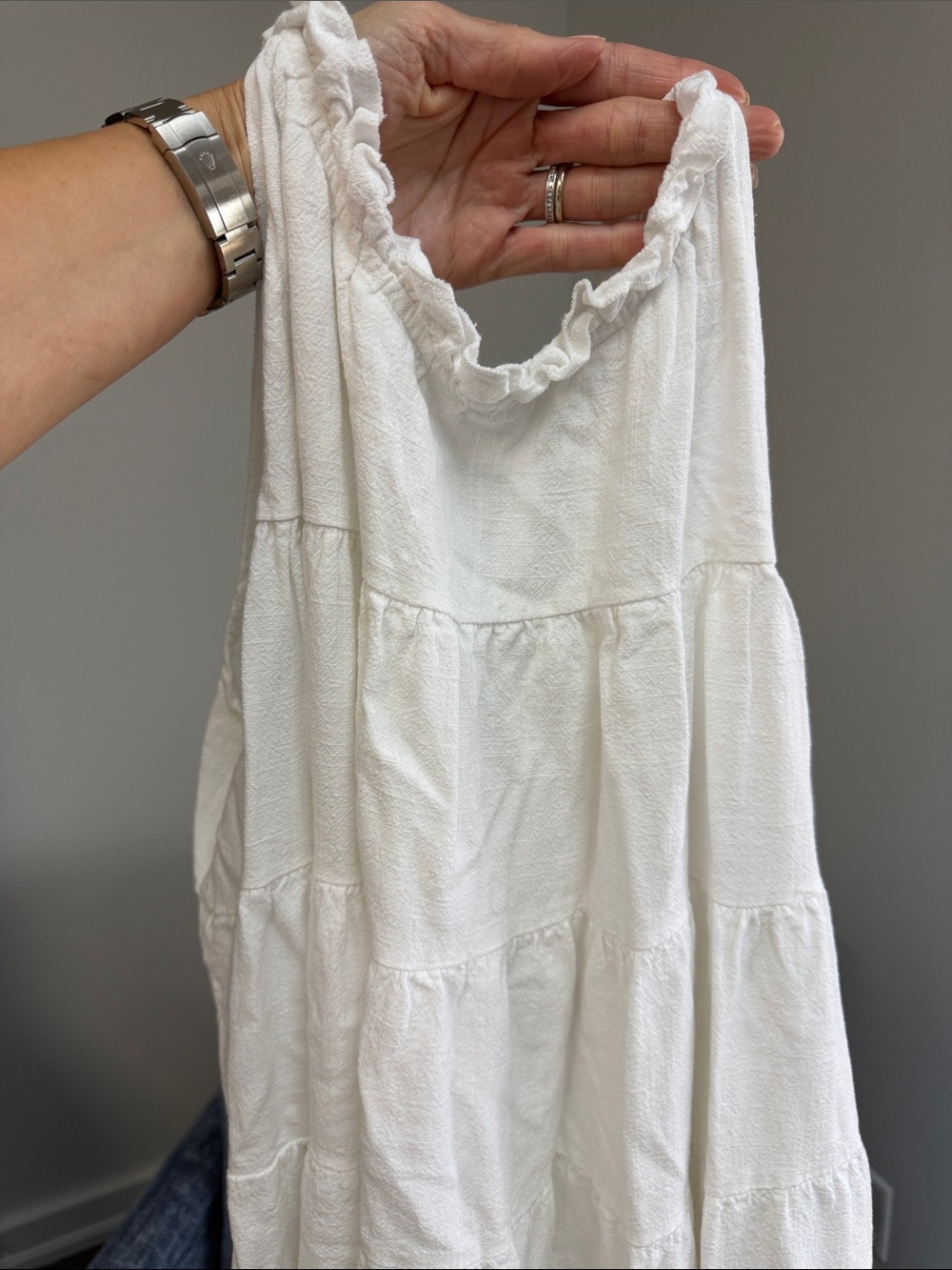 Lulu's White Tiered Ruffle Sundress for Girls - Picture 3 of 4